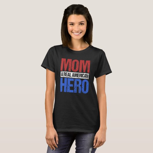 T-shirt Maman véritable héroïne américaine 2 (Devant entier)