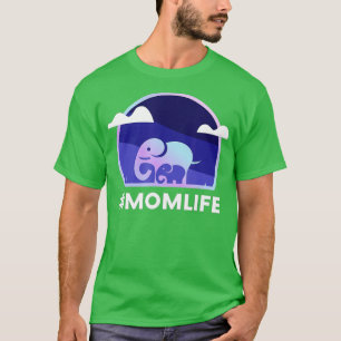 T-shirt Maman Vie Elephant mignonne Fête des mères Cadeau