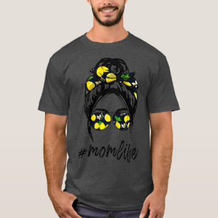 T-shirt Maman Vie est pour les femmes citron jaune Lunette