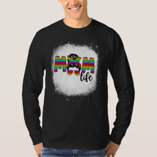 T-shirt Maman Vie Messy Bun Femmes Pop It Push It Fidget T