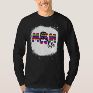 T-shirt Maman Vie Messy Bun Femmes Pop It Push It Fidget T