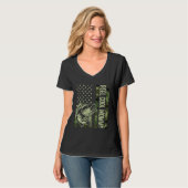 T-shirt Maman vraiment cool camouflage pêche drapeau améri (Devant entier)