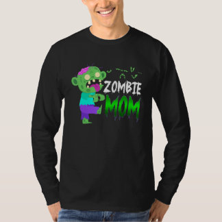 T-shirt Maman Zombie Costume de Halloween Mignon Pour Mère