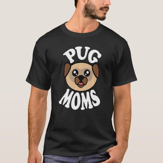 T-shirt Mamans de Pug mignons (Devant)