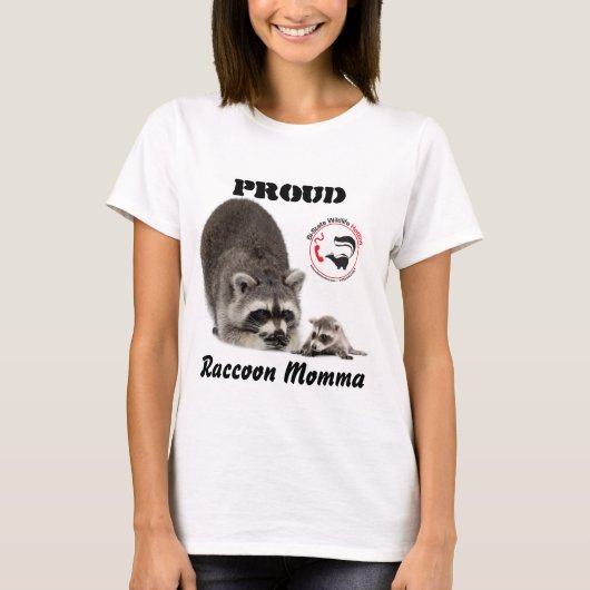 T-shirt Mamans fières de raton laveur (Devant)