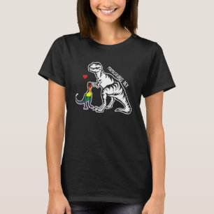 T-shirt Mamasau Rex Free Mom Hugs Rainbow Heart Lgbt Pride