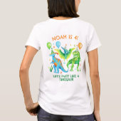 T-shirt Mamasaurus Dinosaur Maman du garçon d'anniversaire (Dos)