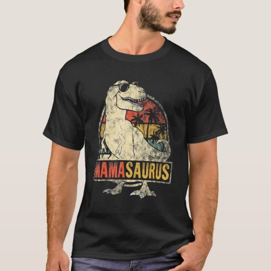 T-shirt Mamasaurus Dinosaur Rex Mama Fête des mères de mam (Devant)