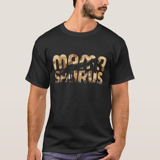 T-shirt Mamasaurus Dinosaure Squelette Caméra Mama Saurus (Devant)