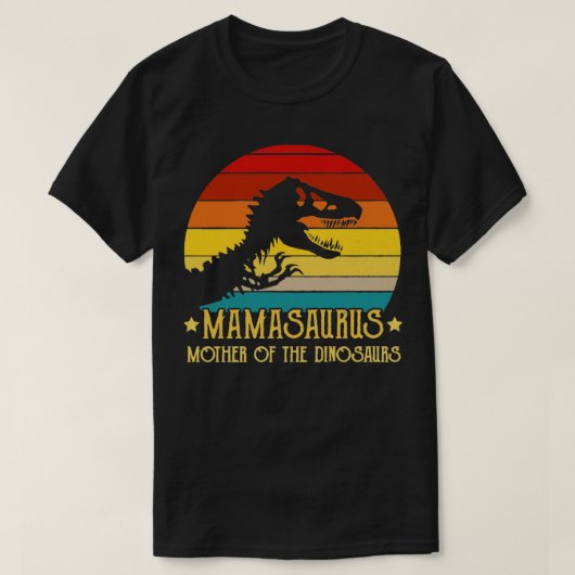 T-shirt Mamasaurus mère des Dinosaures T rex Retro Vin (Design devant)