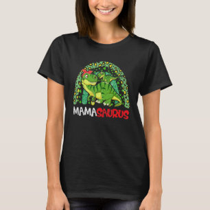 T-shirt Mamasaurus Rex Dinosaur Arc-en-ciel Mama Saurus Mo