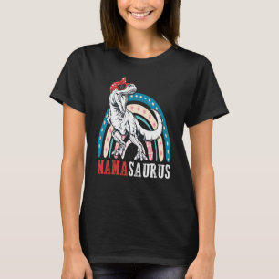 T-shirt Mamasaurus Rex Dinosaur Mama Saurus Arc en ciel
