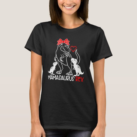 T-shirt Mamasaurus Rex Dinosaur Mama Saurus Mère (Devant)