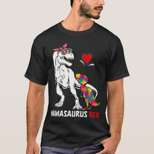 T-shirt Mamasaurus Rex Sensibilisation sur l'autisme Autis (Devant)