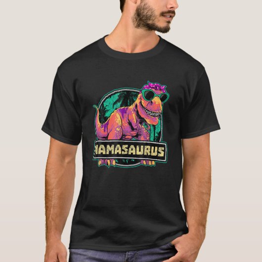 T-shirt Mamasaurus Tee T Rex Mama Saurus Dinosaur (Devant)