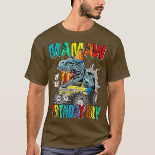 T-shirt Mamaw De L'Anniversaire Garçon Monster Camion Dino