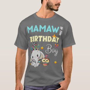 T-shirt Mamaw Eléphante Mignonne Du Garçon D'Anniversaire