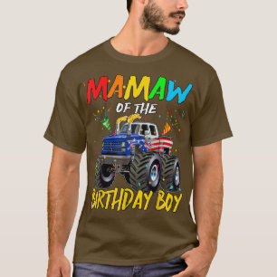 T-shirt Mamaw L'Anniversaire Garçon Monster Camion Anniver