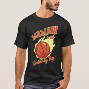 T-shirt Mamaw Of The Birthday Boy Basketball Famille Anniv