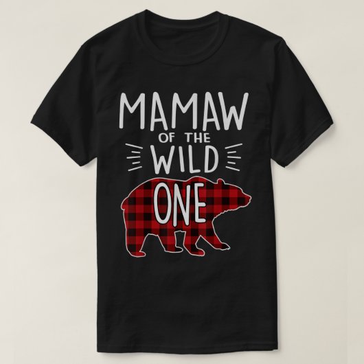 T-shirt Mamaw of the Wild One Buffalo Plaid Lumberjack 1er (Design devant)
