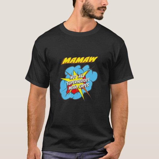 T-shirt Mamaw Superhero (Devant)