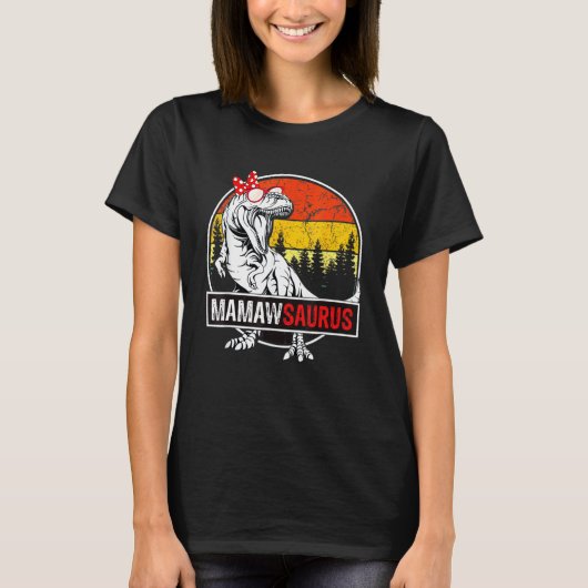 T-shirt Mamawsaurus Rex Dinosaur Mamaw Saurus (Devant)