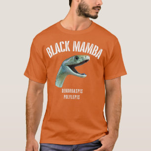 T-shirt mamba noire conception de serpent mortel Dendroasp