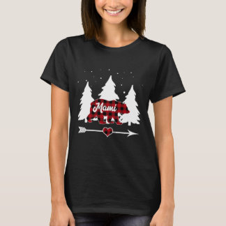 T-shirt Mami Bear Buffalo Rouge Plaid Famille Correspondan
