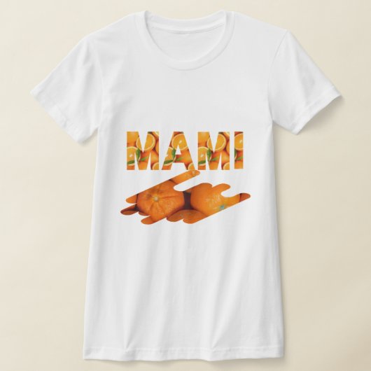 T-shirt MAMI Orange Typography Art (Poser)