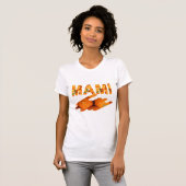 T-shirt MAMI Orange Typography Art (Devant entier)