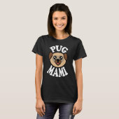 T-shirt Mami Pug mignon (Devant entier)