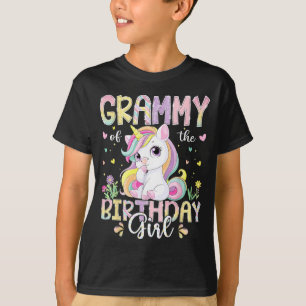 T-shirt Mamie de la famille de licorne kawaii de la fille