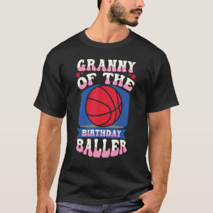 T-shirt Mamie De L'Anniversaire Baller Basketball Thème Bd