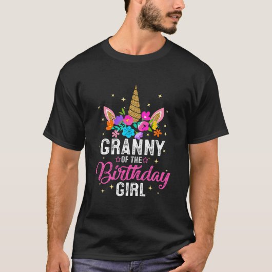 T-shirt Mamie De L'Anniversaire Fille Mère Cadeau Unicorn (Devant)