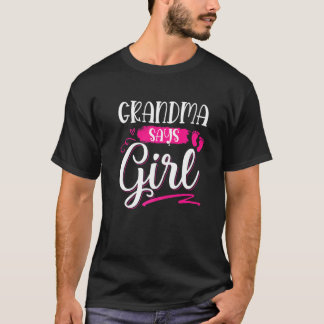 T-shirt Mamie dit fille famille révélation de genre bébé d
