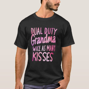 T-shirt Mamie double devoir deux fois plus de bisous jumel