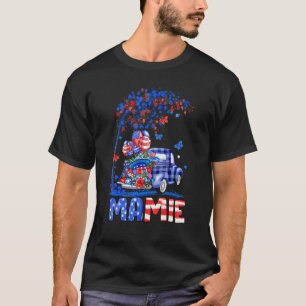 T-shirt Mamie Truck American Flag Fireworks Patriotique 4e