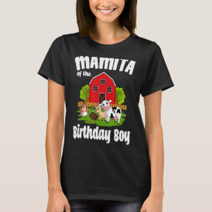 T-shirt Mamita De L'Anniversaire Boy Farm Animal Anniversa
