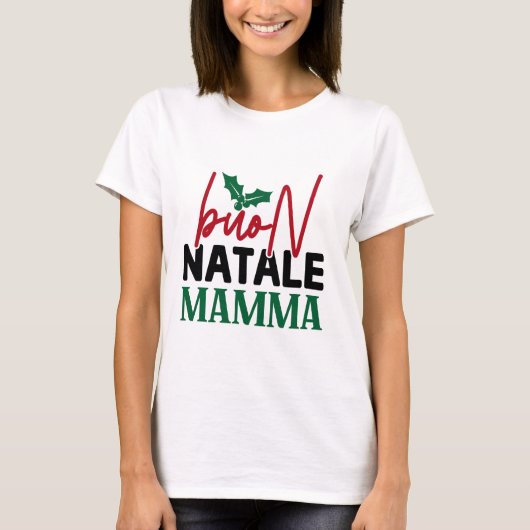 T-shirt Mamma de Buon Natale (Devant)