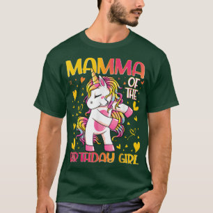T-shirt Mamma de la fille d'anniversaire Flossing Unicorn
