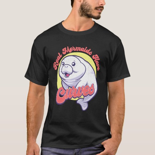 T-shirt Mammifère Manatée De La Vache De Mer Mignonne De V (Devant)