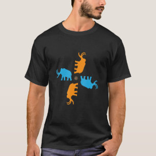 T-shirt Mammoth Animal Mandala Motif