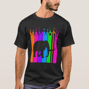 T-shirt Mammoth Animal Rainbow Bubble Avec Silhouette