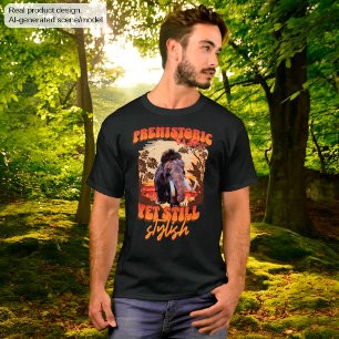 T-shirt Mammouth Rétro Humoristique Préhistorique et Stylé