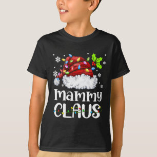 T-shirt Mammy Claus Père Noël Noël Lumière Noël Famille