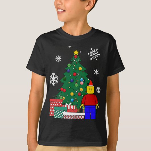 T-shirt Man Around The Christmas Tree T Shirt (Devant)