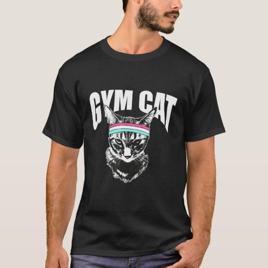 T-shirt Man Cat Gym Lift entraînement Muscle et Fitn (Devant)