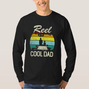 T-shirt Man Fishing Daddy Reel Cool Papa Fisher Vintage Fi