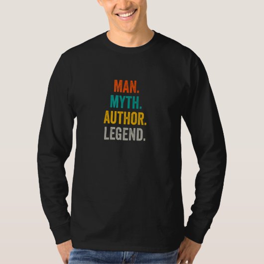 T-shirt Man Myth Author Legend Book Writer Author (Devant)