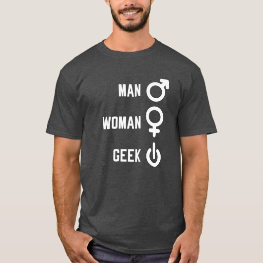 T-shirt Man Woman Cadeau Geek (Devant)